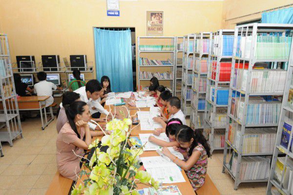 Thư viện trường THPT Phương Nam, quận Hoàng Mai, Hà Nội.